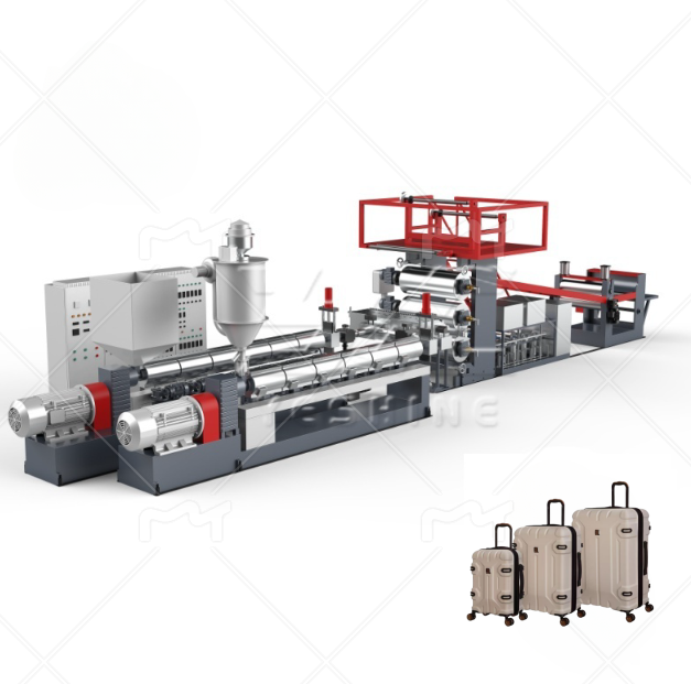 ABS PC Two Lines Luggage  Sheet Extruder Machine